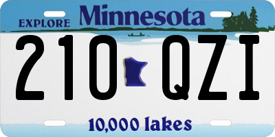 MN license plate 210QZI