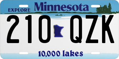 MN license plate 210QZK