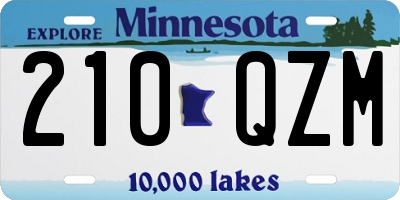 MN license plate 210QZM