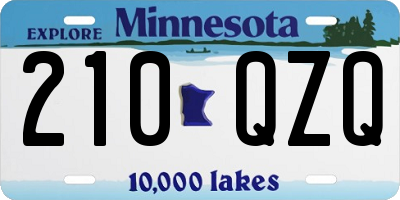 MN license plate 210QZQ
