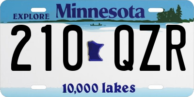MN license plate 210QZR