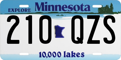 MN license plate 210QZS