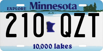 MN license plate 210QZT