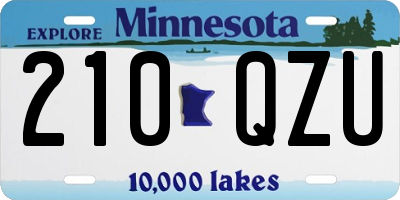 MN license plate 210QZU