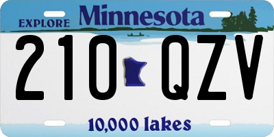 MN license plate 210QZV