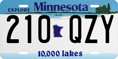 MN license plate 210QZY