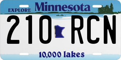 MN license plate 210RCN
