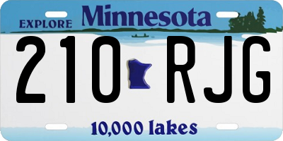 MN license plate 210RJG