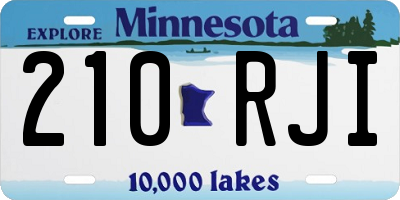 MN license plate 210RJI