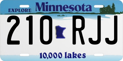 MN license plate 210RJJ