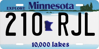 MN license plate 210RJL