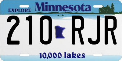 MN license plate 210RJR