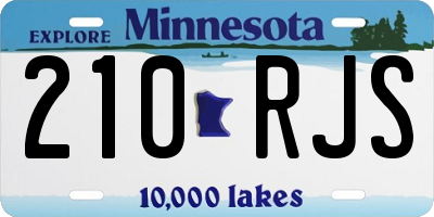 MN license plate 210RJS