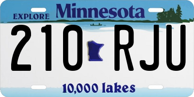 MN license plate 210RJU