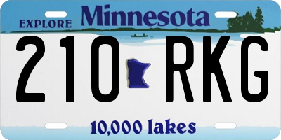 MN license plate 210RKG