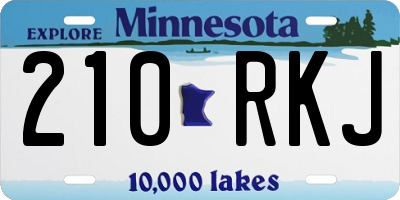 MN license plate 210RKJ