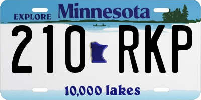 MN license plate 210RKP