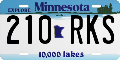 MN license plate 210RKS