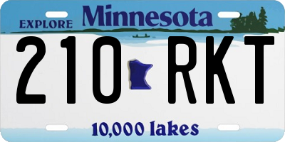 MN license plate 210RKT