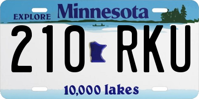 MN license plate 210RKU