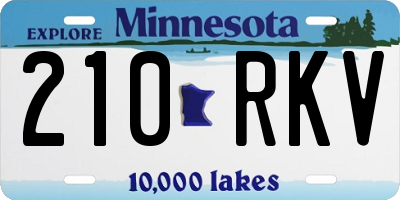 MN license plate 210RKV