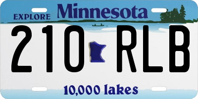 MN license plate 210RLB