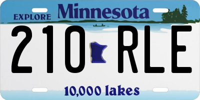 MN license plate 210RLE