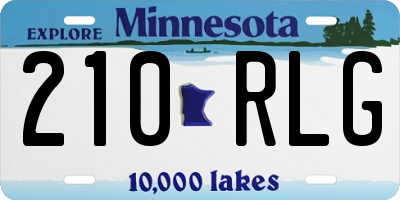MN license plate 210RLG