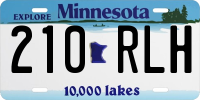 MN license plate 210RLH