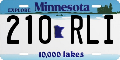 MN license plate 210RLI