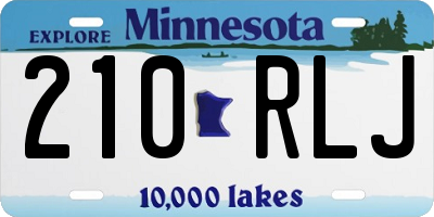 MN license plate 210RLJ