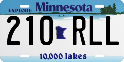 MN license plate 210RLL