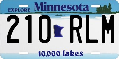 MN license plate 210RLM