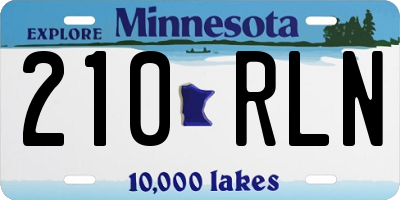 MN license plate 210RLN