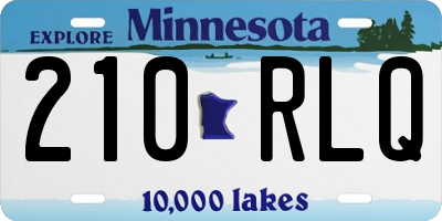 MN license plate 210RLQ