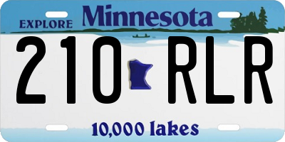 MN license plate 210RLR