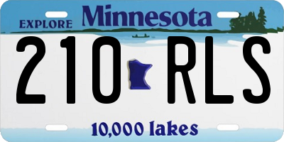 MN license plate 210RLS