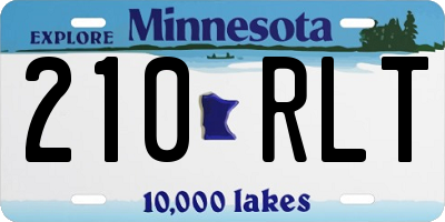 MN license plate 210RLT