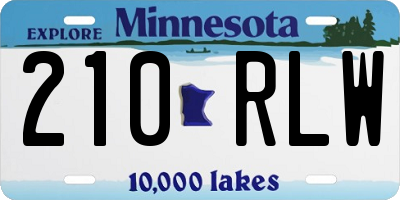 MN license plate 210RLW