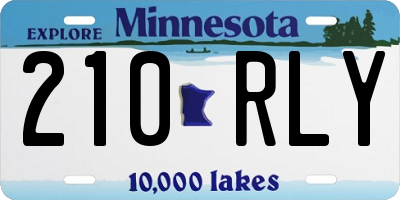 MN license plate 210RLY