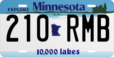 MN license plate 210RMB