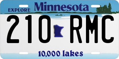 MN license plate 210RMC