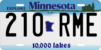 MN license plate 210RME
