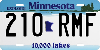 MN license plate 210RMF