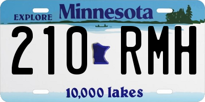 MN license plate 210RMH