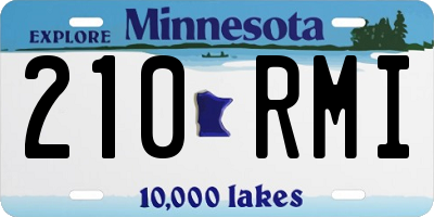 MN license plate 210RMI