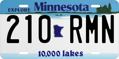 MN license plate 210RMN
