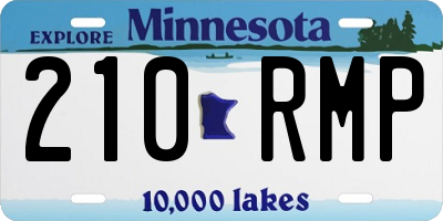 MN license plate 210RMP