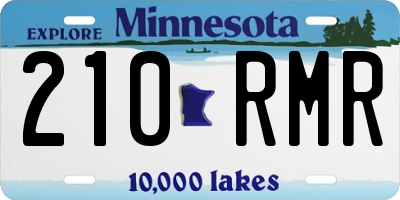 MN license plate 210RMR