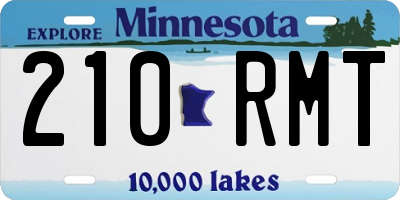 MN license plate 210RMT